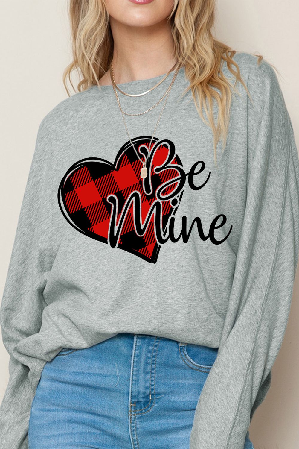 Heart Letter Graphic Round Neck T-Shirt-Jewearrings