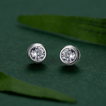 Sterling Silver Bubble Stud Earrings Women Fashion-Jewearrings