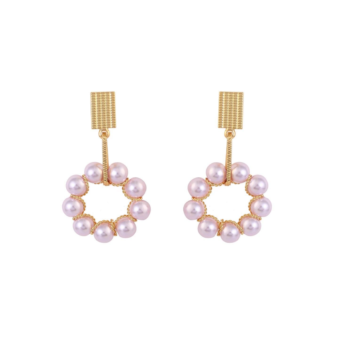 The New Slim Design Temperament Round Pearl Earrings-Jewearrings