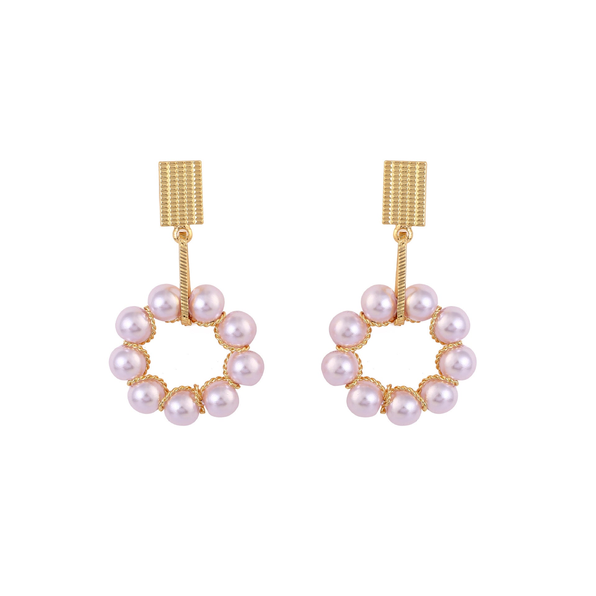 The New Slim Design Temperament Round Pearl Earrings-Jewearrings