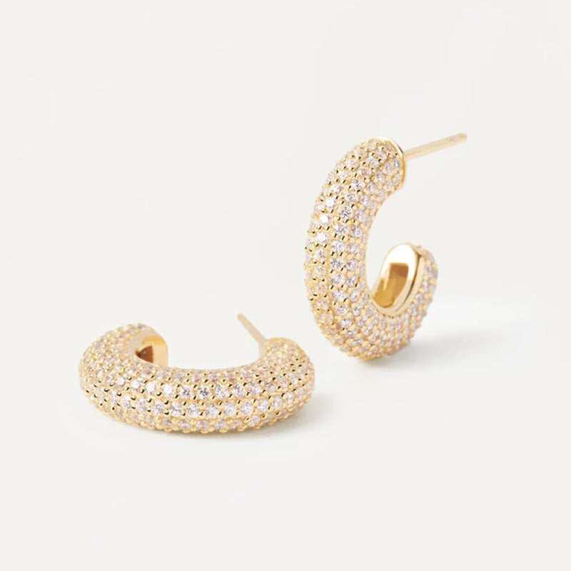 S925 Sterling Silver Airy Fashion Style Earrings-Jewearrings