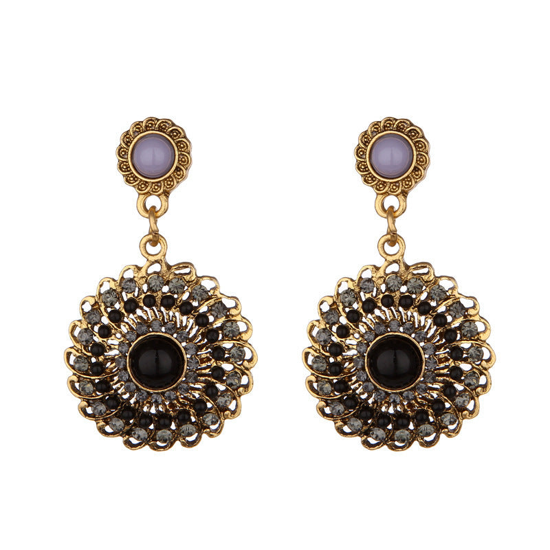 Bohemian Ethnic Style Stud Earrings Sunflower-Jewearrings