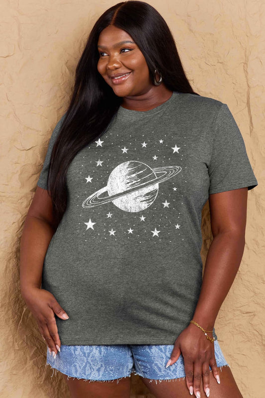 Simply Love Full Size Planet Graphic Cotton T-Shirt-Jewearrings