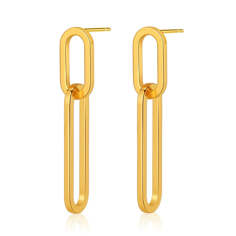 Women's Long And Simple Clip Earrings-Jewearrings