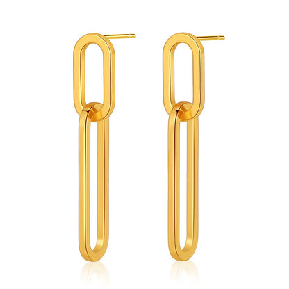 Women's Long And Simple Clip Earrings-Jewearrings