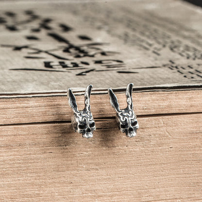 S925 Sterling Silver Non-mainstream Rabbit Stud Earrings-Jewearrings