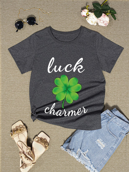 LUCK CHARMER Round Neck T-Shirt-Jewearrings