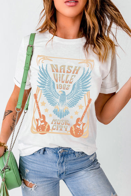 NASHVILLE 1982 MUSIC CITY Short-Sleeve Tee-Jewearrings