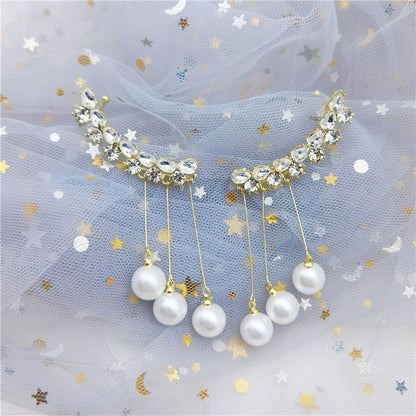 Women's New Fashion Light Luxury Long Fringed Pearl Earrings-Jewearrings