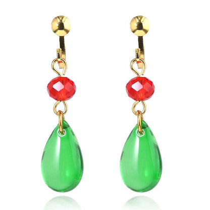 Brass Emerald Earrings Same Drop-Jewearrings