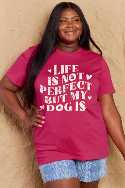 Simply Love Full Size Dog Slogan Graphic Cotton T-Shirt-Jewearrings