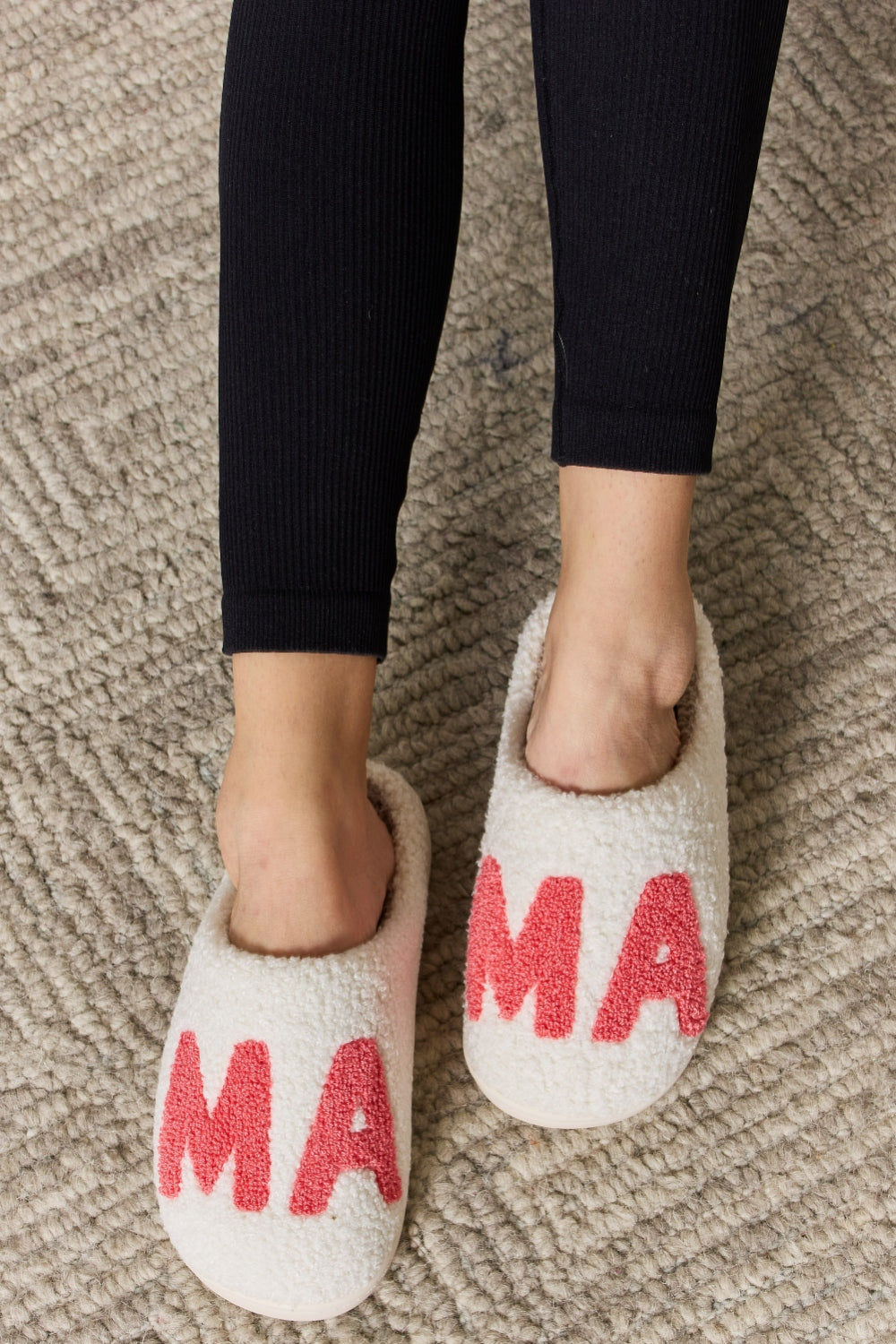 Melody MAMA Pattern Cozy Slippers-Jewearrings