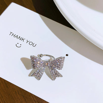 Bow Ear Clip Ear Clip Female Feeling Special-interest Earrings Without Pierced Ears-Jewearrings