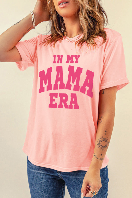 IN MY MAMA ERA Round Neck T-Shirt-Jewearrings