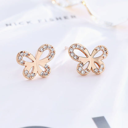 Sterling Silver Butterfly New Sweet Forest Earrings-Jewearrings