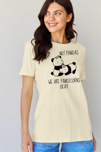 Simply Love Full Size Pandicorn Graphic Cotton T-Shirt-Jewearrings