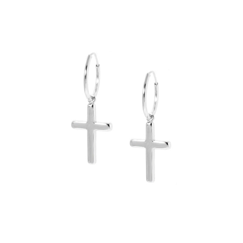 Cross Earrings Korean Earrings Are Simple And Versatile-Jewearrings