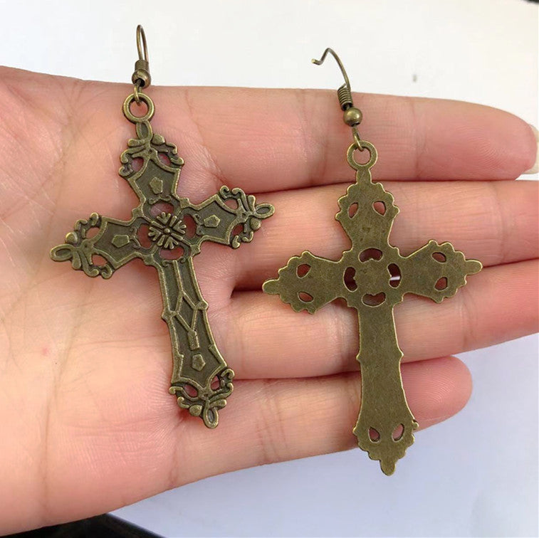 Baroque Cross Vintage Bohemian Gothic Earrings-Jewearrings