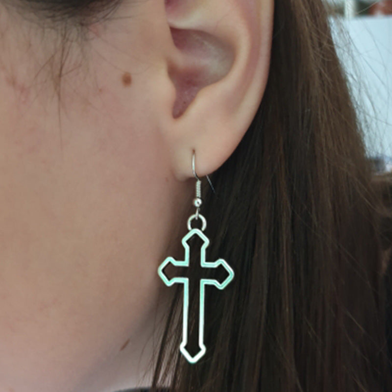 Trendy Vintage Cross Earrings-Jewearrings