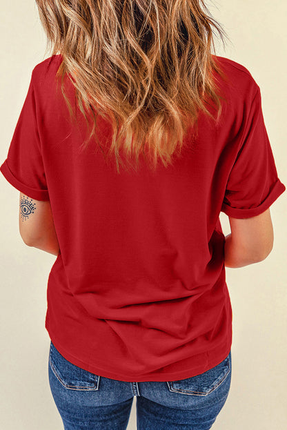 Santa Graphic Short Sleeve T-Shirt-Jewearrings