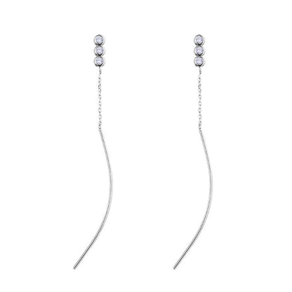 Women's Silver Strip Hanging Earrings All-matching-Jewearrings