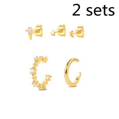 Earrings Ear Clips Bone Clip Set 4-piece Combination-Jewearrings