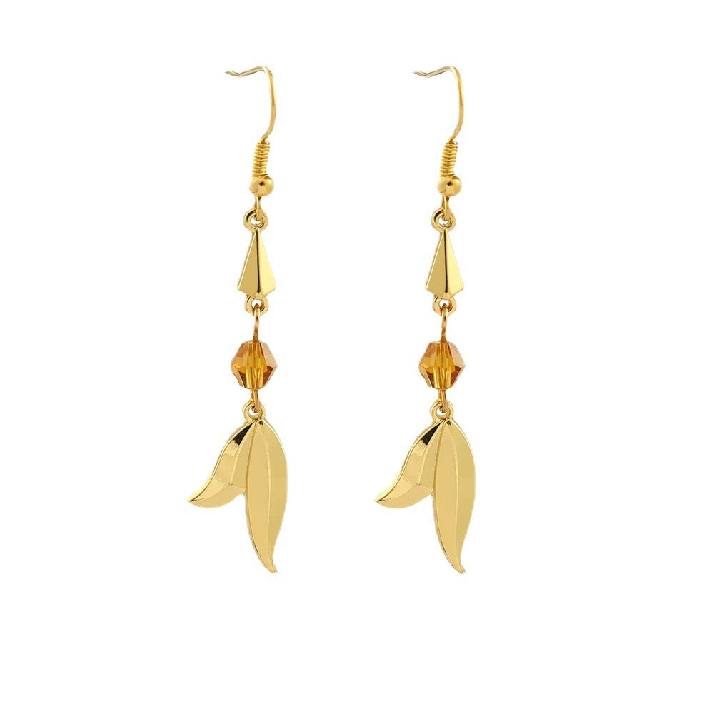 Traveler Gold Tassel Earrings Cos Accessories-Jewearrings