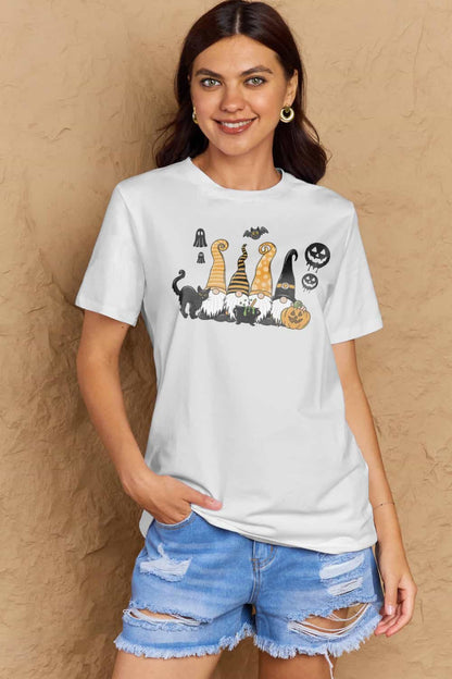 Simply Love Full Size Halloween Theme Graphic Cotton T-Shirt-Jewearrings