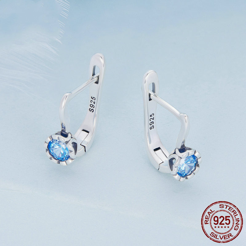 European And American Fashion U Shaped S925 Sterling Silver Earrings-Jewearrings