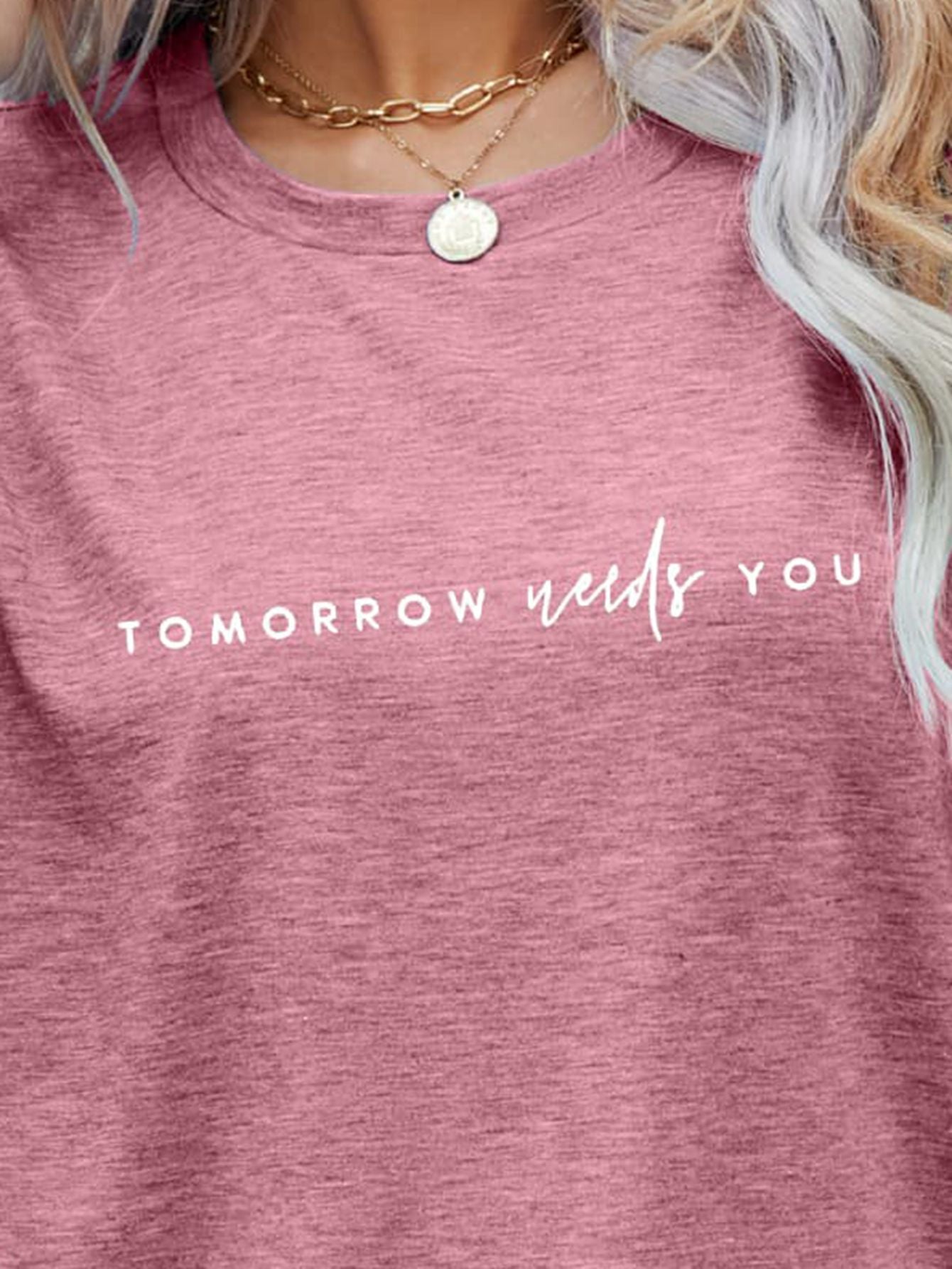 TOMORROW NEEDS YOU Graphic Tee-Jewearrings