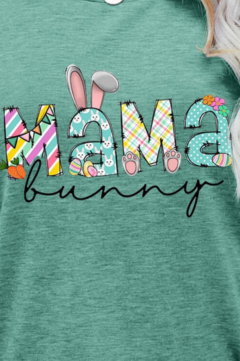 MAMA BUNNY Easter Graphic Tee-Jewearrings