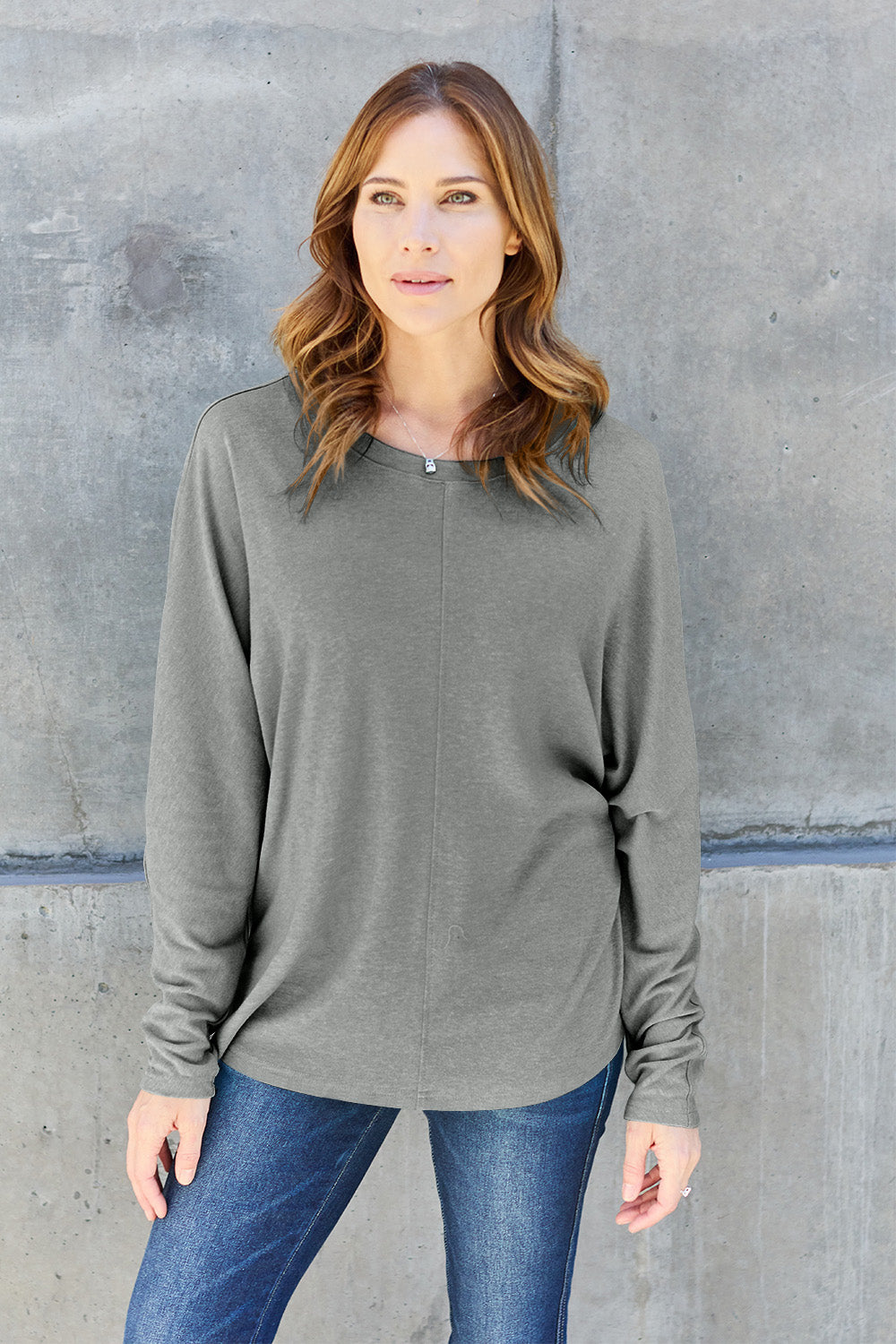 Double Take Full Size Round Neck Long Sleeve T-Shirt-Jewearrings