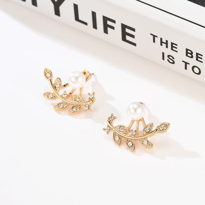 Jewelry Atmosphere Fashion Pearl Alloy Earrings-Jewearrings