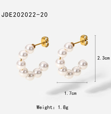 Nina Pearl Earrings-Jewearrings