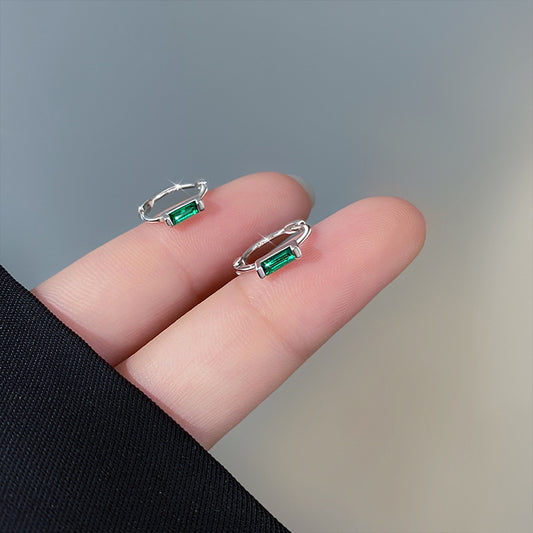 New Hot Sell Women's Emerald Hoop Stud Earrings-Jewearrings