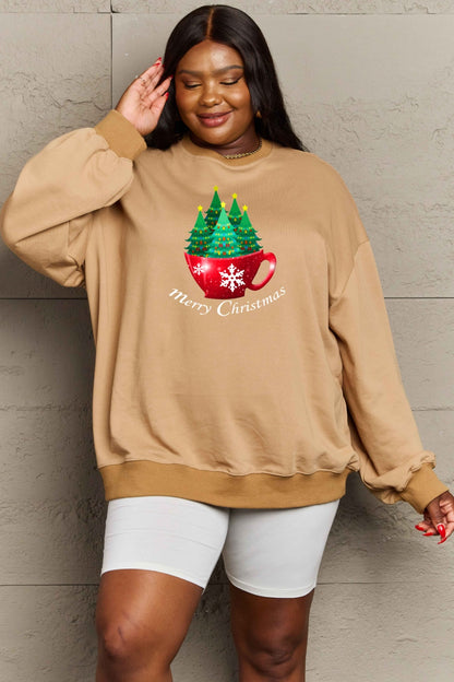 Simply Love Full Size MERRY CHRISTMAS Graphic Sweatshirt-Jewearrings