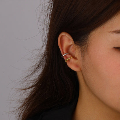 Pure Silver Earrings Female Ins Cold Wind Simple And Compact-Jewearrings