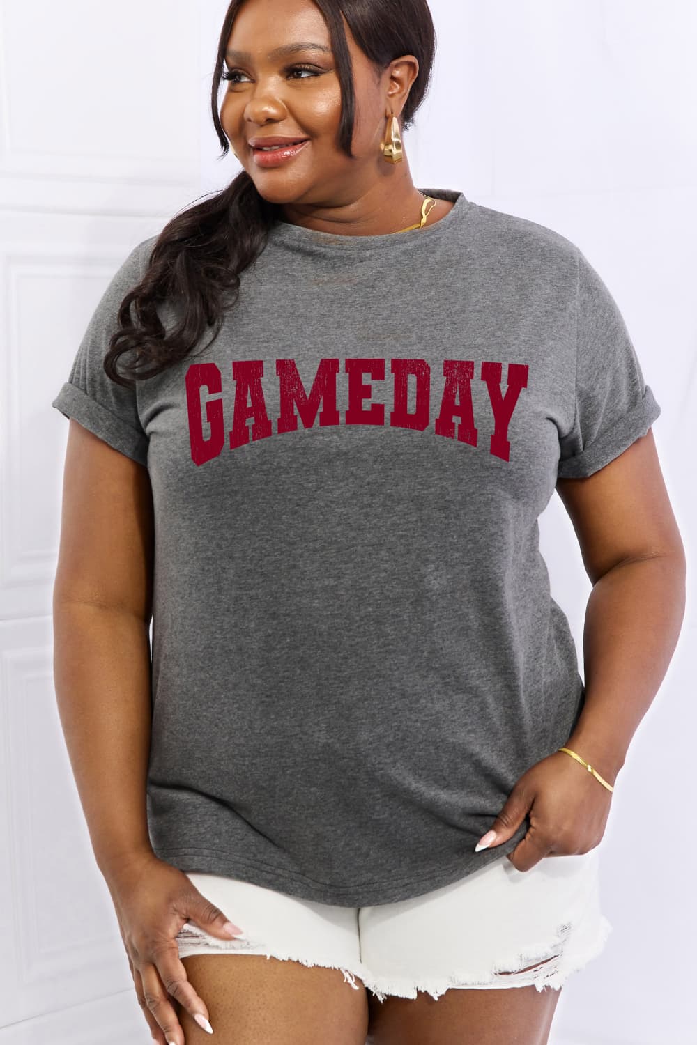 Simply Love Full Size GAMEDAY Graphic Cotton Tee-Jewearrings