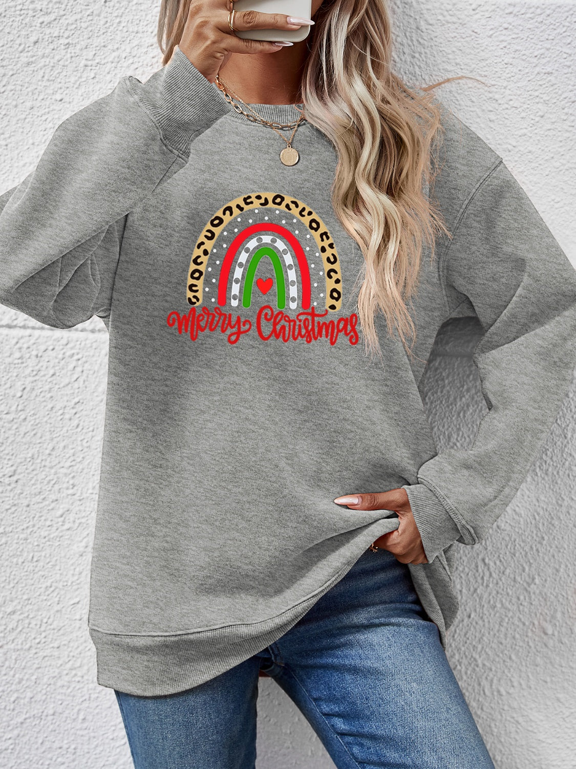 MERRY CHRISTMAS Graphic Sweatshirt-Jewearrings