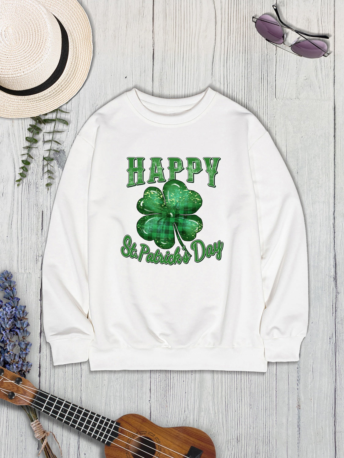 HAPPY ST. PATRICK'S DAY Dropped Shoulder Sweatshirt-Jewearrings