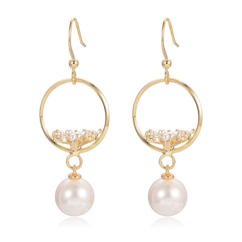 New Trendy Design Pearl Earrings Tassel Earrings-Jewearrings