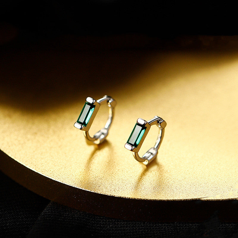 New Hot Sell Women's Emerald Hoop Stud Earrings-Jewearrings