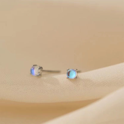 Women's Trendy Silver Plated Aurora Luminous Stone Earrings-Jewearrings