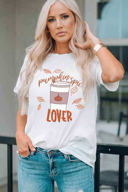 PUMPKIN SPICE LOVER Graphic T-Shirt-Jewearrings