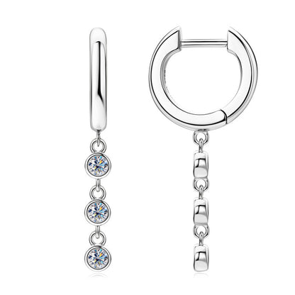 Women's Fashion Tassel Moissanite Earrings-Jewearrings