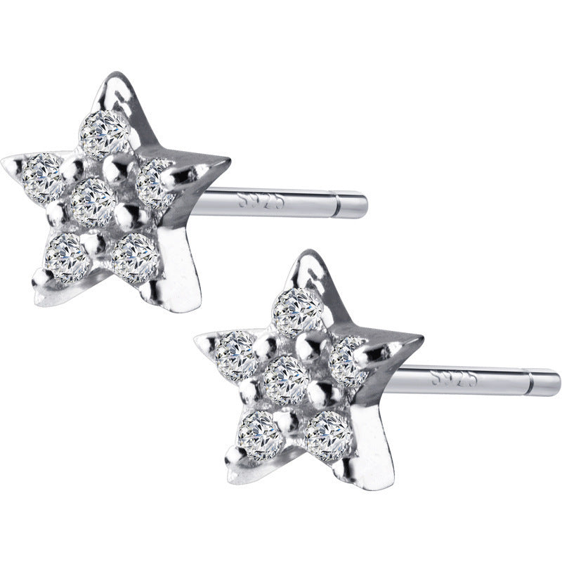 Graceful And Petite Cute S925 Silver Stud Earrings For Women-Jewearrings