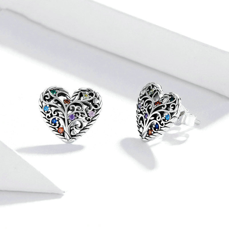 Tree of Life s925 sterling silver earrings-Jewearrings