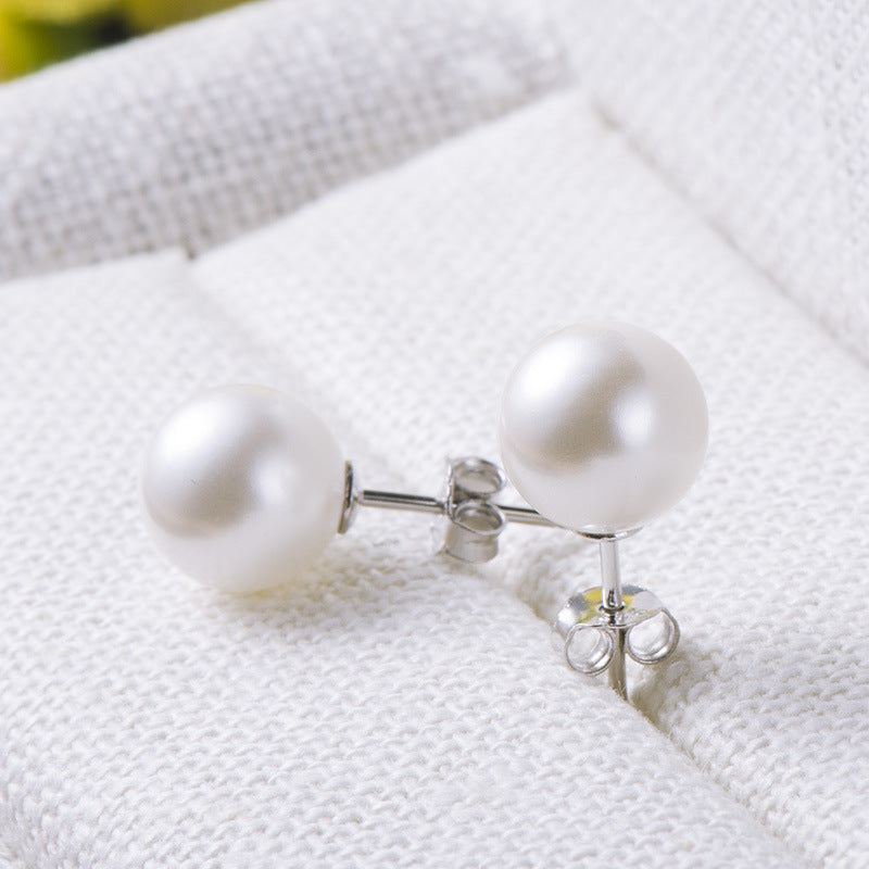 S925 pearl one week earrings-Jewearrings