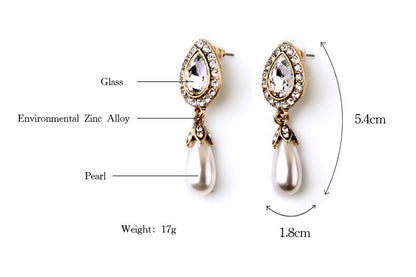 Water drop stud earrings-Jewearrings