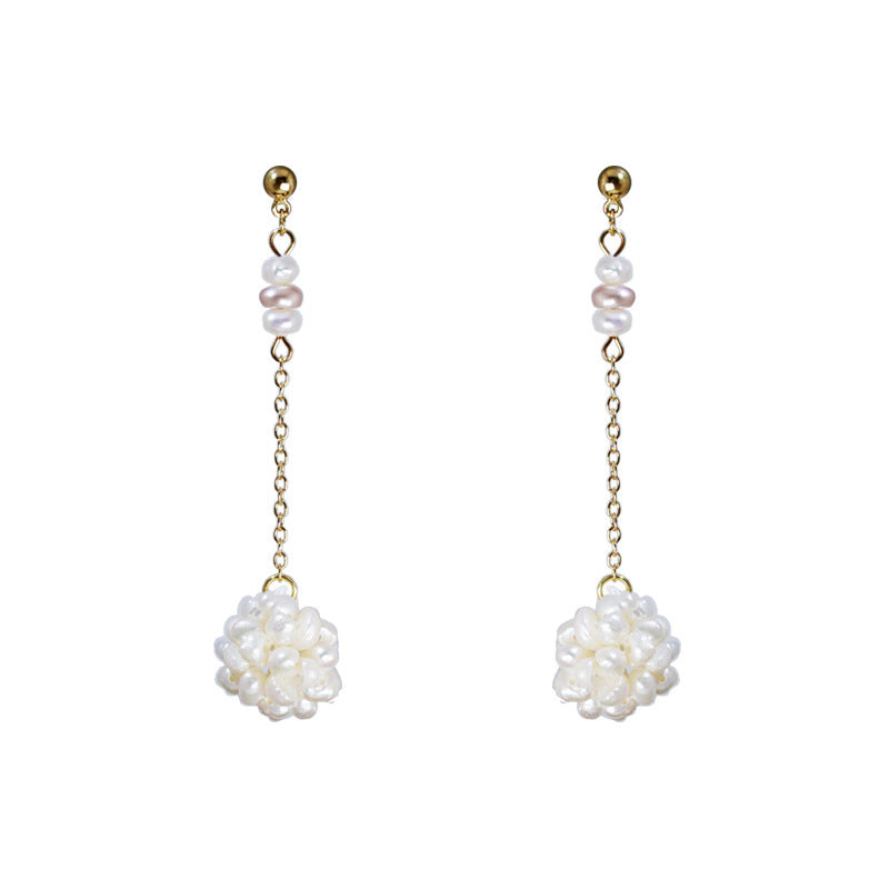 Women's Fashion Simple Handmade Earrings Pearl Earrings-Jewearrings